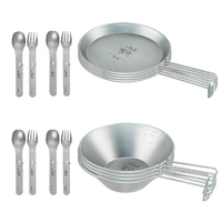 Winnerwell® Sierra Cup Bowl + Plate + Fork&Spoon 4-piece Family Set